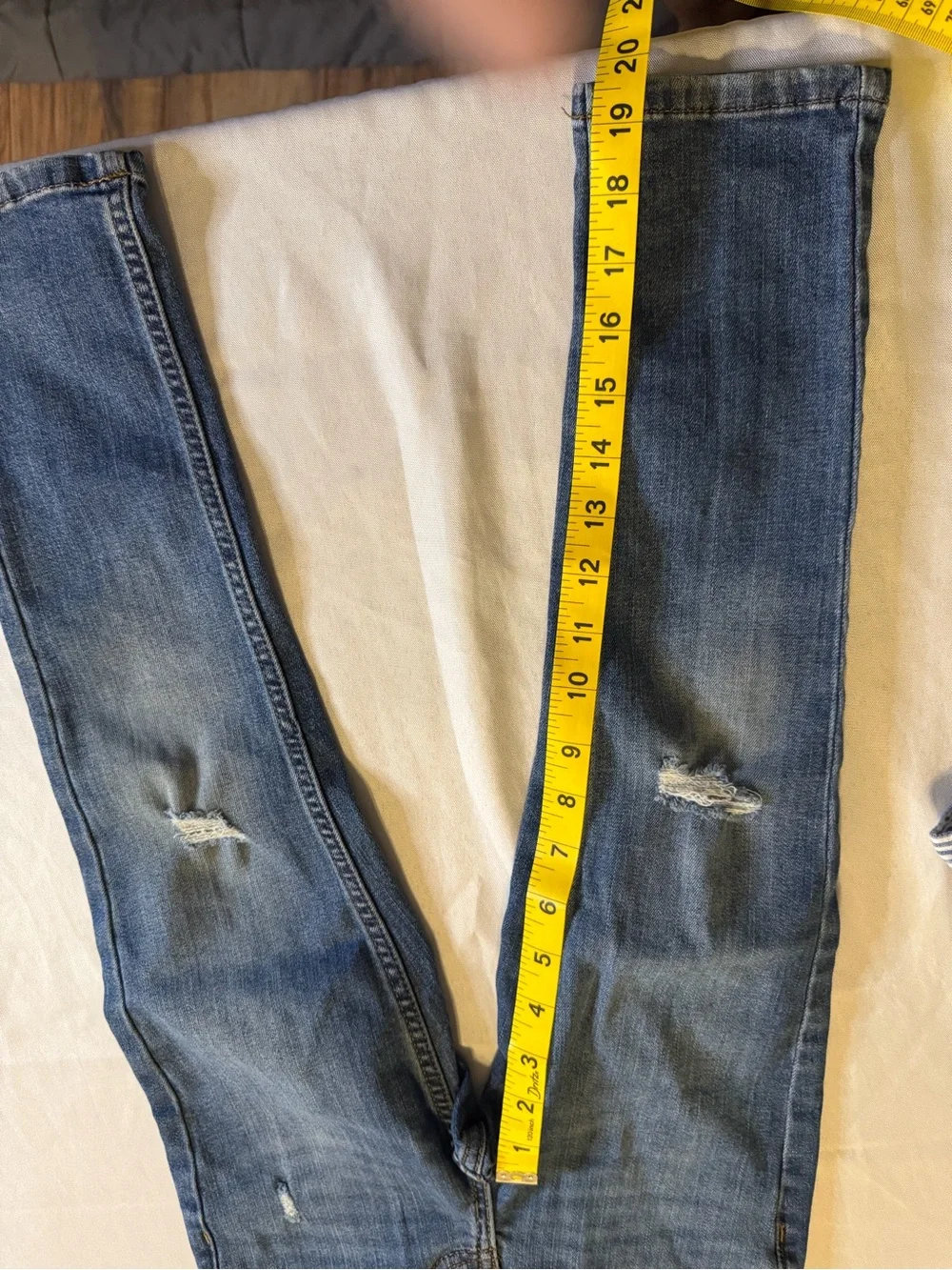 Bundle of 3 Slim Jeans, Blue Pinstripe Button-Down Shirt, Old Navy Plaid Shirt